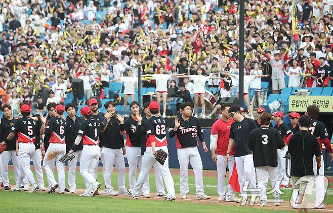 정규 리그 우승 매직 넘버를 2로 줄인 KTA 타이거즈. /뉴스1 ⓒ News1 공정식 기자