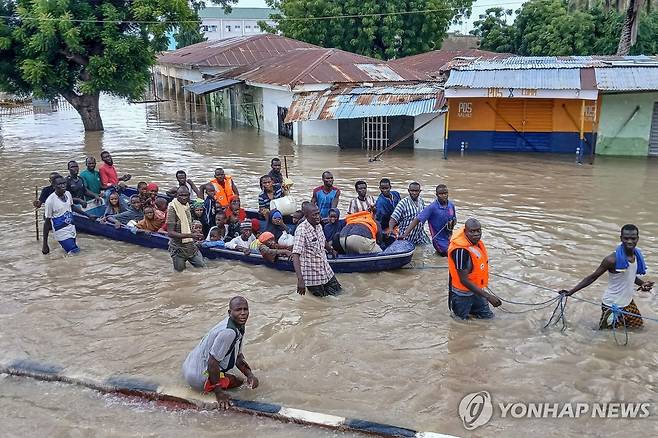 나이지리아 홍수. 기사 내용과 직접 관련 없음. [AFP 연합뉴스. 재판매 및 DB 금지]