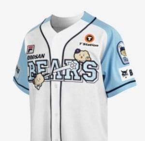 망그러진곰 이용한 두산 베어스 유니폼. /두산 베어스