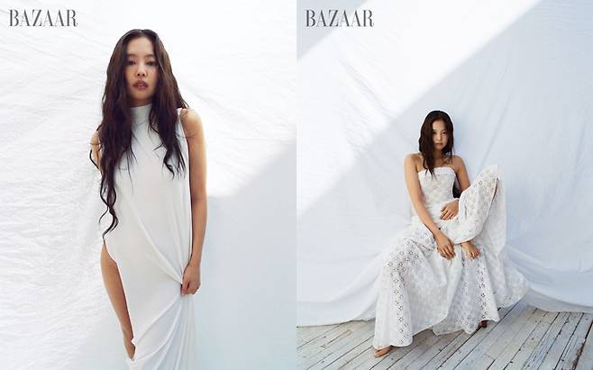 그룹 블랙핑크 제니가 패션 매거진 '하퍼스 바자 US'와 함께한 화보. /사진='하퍼스 바자 US' 인스타그램