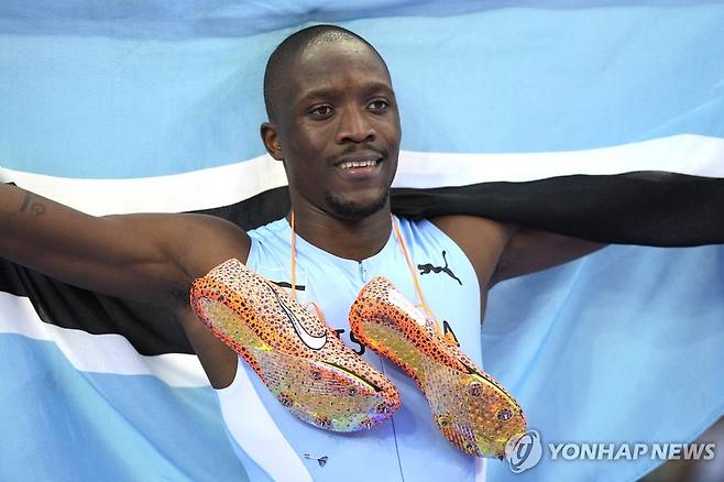 파리 올림픽 육상 남자 200ｍ 챔피언 테보고 [AP=연합뉴스 자료사진]