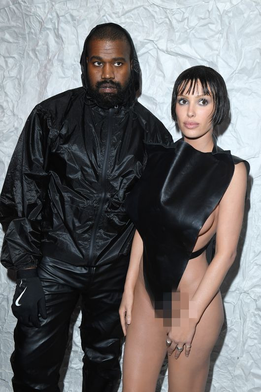 MILAN, ITALY - FEBRUARY 23: Kanye West and Bianca Censori attend the Marni Fall/Winter 2024 Fashion Show during the Milan Fashion Week - Womenswear Fall/Winter 2024-2025 on February 23, 2024 in Milan, Italy. (Photo by Alessandro Levati/Getty Images for Marni Srl)