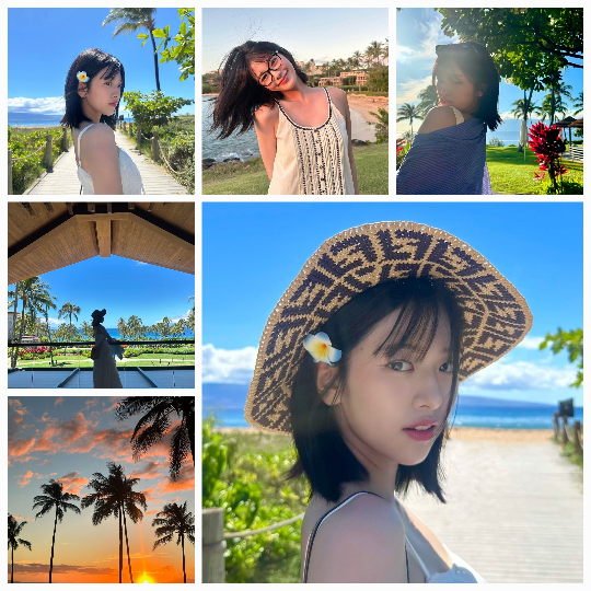 안유진은 이번 사진에서 여름철을 대표하는 하얀색 원피스를 착용했다.사진=안유진 SNS