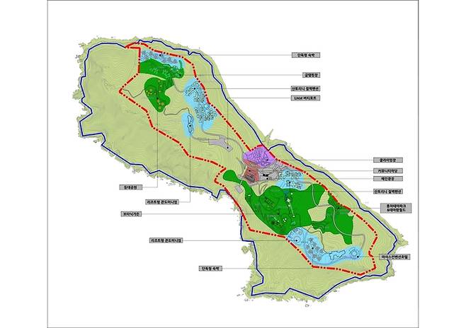 인천 옹진군 덕적면 선미테마아일랜드 토지이용계획(안). 인천시 제공