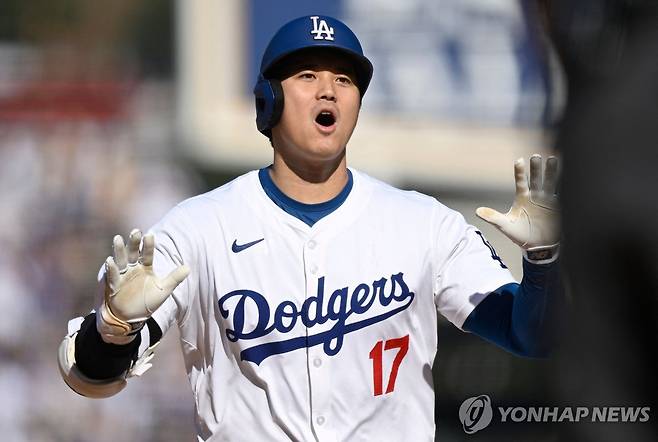 홈런 1개와 도루 2개를 추가한 오타니 쇼헤이 [게티이미지/AFP=연합뉴스]