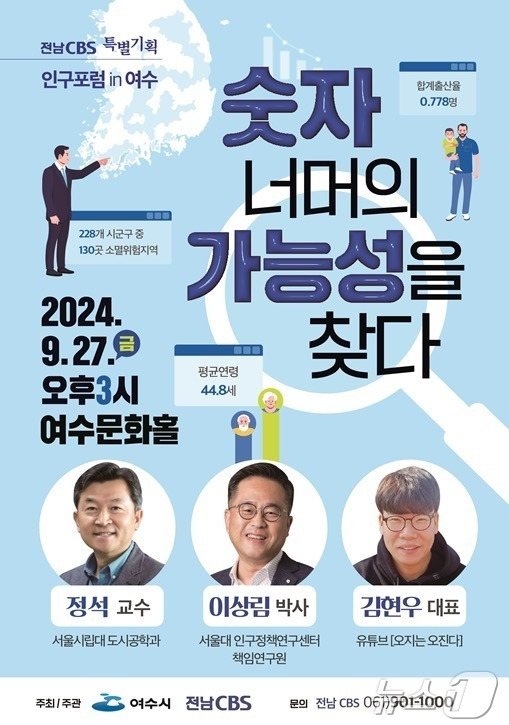 인구포럼 in 여수 홍보 포스터.(여수시 제공)2024.9.24/뉴스1