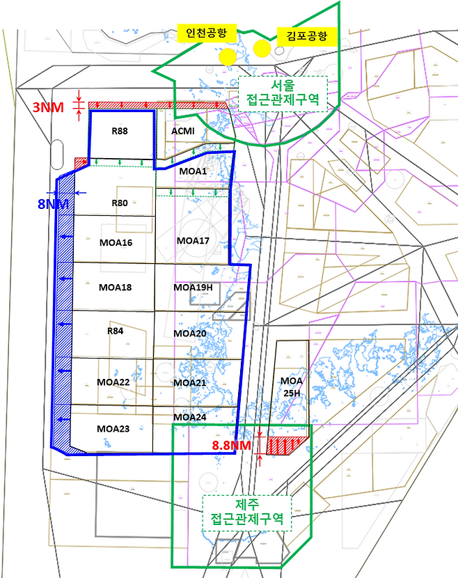 국토교통부와 공군이 다음 달 말 인천국제공항 4단계 건설사업 준공으로 연간 이용객 1억명 시대를 앞두고 있는 가운데, 인천공항 남쪽 군공역을 포함한 서해 군공역 조정에 합의했다고 24일 밝혔다.ⓒ국토교통부