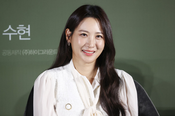 Actor Claudia Kim attends a press conference for upcoming film ″A Normal Family″ on Sept. 4 held in Gwangjin District, eastern Seoul. [YONHAP]