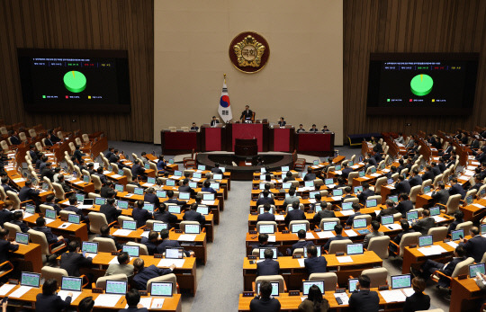 26일 국회에서 열린 본회의. 연합뉴스