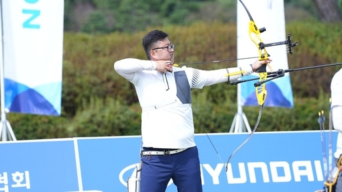 양궁 종합선수권대회 남자 개인전 우승자 김우진. / 사진=대한양궁협회 제공