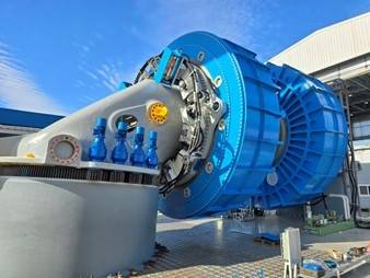 유니슨이 제작한 해상전용 10MW 발전기. 유니슨