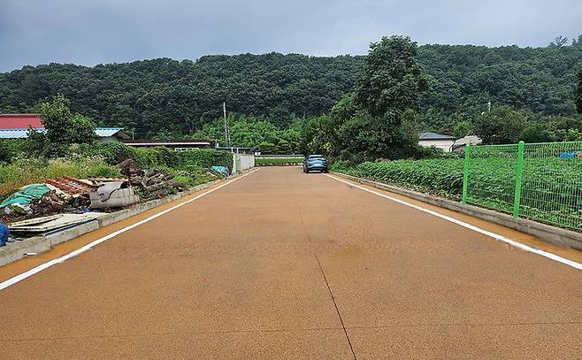 [진주=뉴시스]진주시 지수면 소로 지수2-16호선 도시계획도로. *재판매 및 DB 금지