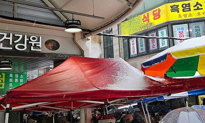 전국 최대 개 시장으로 꼽혔던 경기도 성남 모란시장 풍경. 연합뉴스