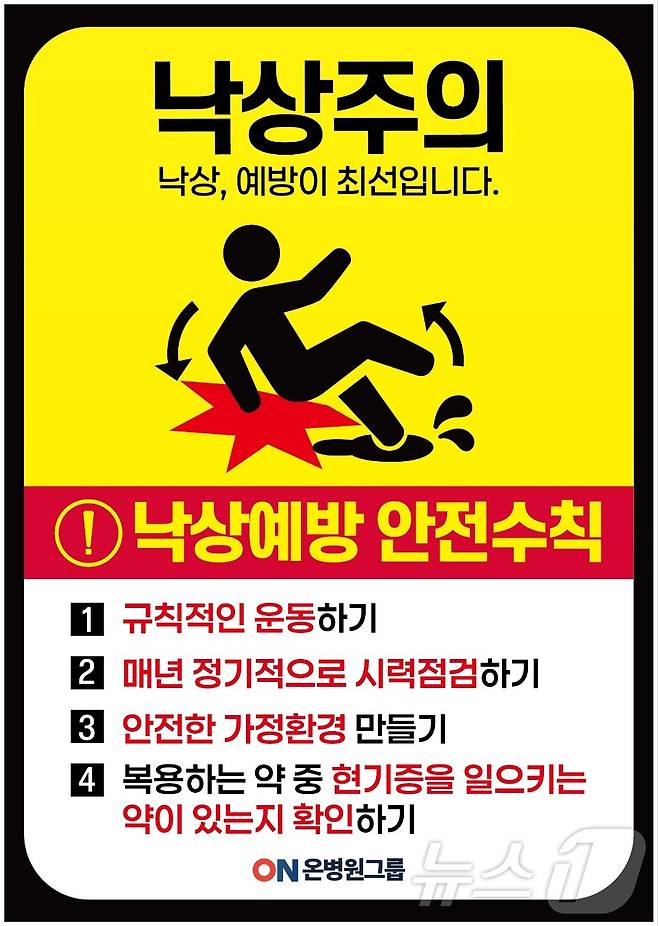 낙상예상 안전수칙.(온종합병원 제공)