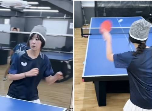 탁구 레슨을 받고 있는 서정희.[사진=인스타그램]