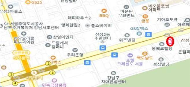 강남구 삼성동 114-6번지 위치도 [서울시 제공. 재판매 및 DB 금지]