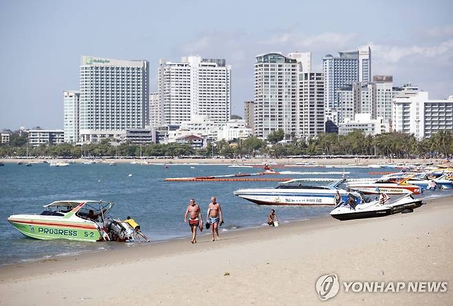 파타야 해변과 아파트 2020년 2월 14일(현지시간) 촬영된 태국 유명 관광지 파타야의 해변과 아파트의 모습. 2024.09.22
[EPA 연합뉴스 자료사진. 재판매 및 DB 금지]