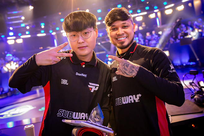 '쿠리' 최원영(왼쪽)과 '타이탄' 알레샨드리 리마(사진=라이엇 게임즈)