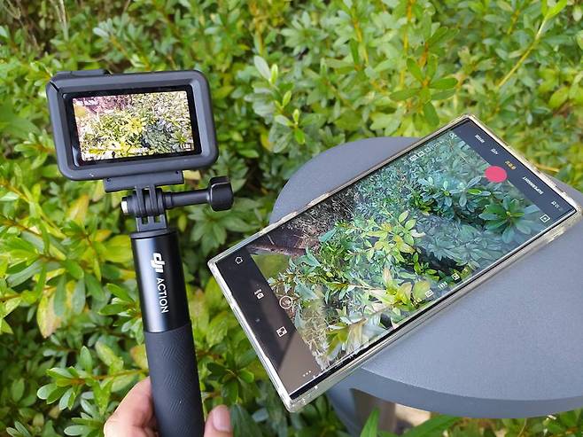 오즈모 액션 5 프로와 연동해 다양한 기능을 제공하는 ‘DJI Mimo’ 모바일 앱 / 출처=IT동아