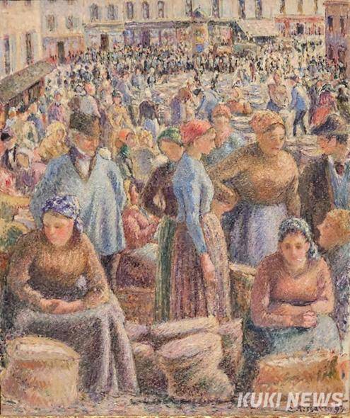 카미유 피사로, 퐁투아즈의 곡물시장, 1893, 캔버스에 유채, 국립현대미술관 이건희 컬렉션