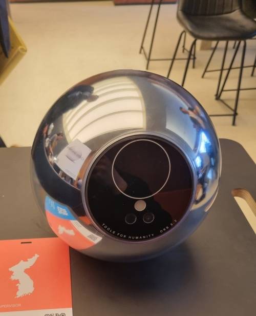 홍채인증 기기 오브(Orb) 사진. 유규상 기자