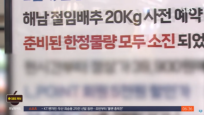 스크린샷(1420).png "김장 1~2주 늦춰 달라"…해남 배추밭 상황은?