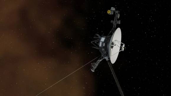 태양계를 벗어나 성간 우주로 진입하는 보이저 2호 탐사선의 상상도. (출처: NASA/JPL-Caltech)