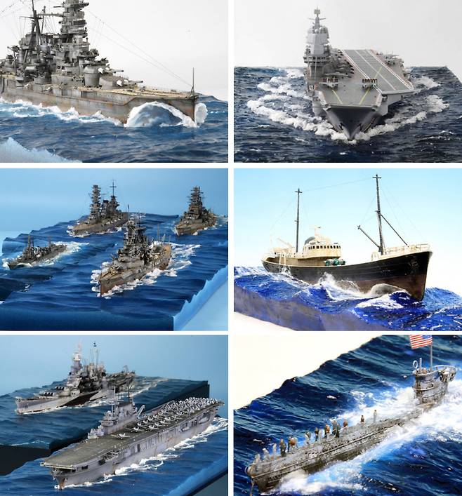 1/350 IJN Kongo 1941 (Aoshima),1/700 PLA Navy Type 002 Aircraft Carrier, 1/700 IJN Fleet WWII, 1/142 North Sea Fishing Trawler, 1/700 USS North Carolina & USS Enterprise, 1/350 DKM U-505