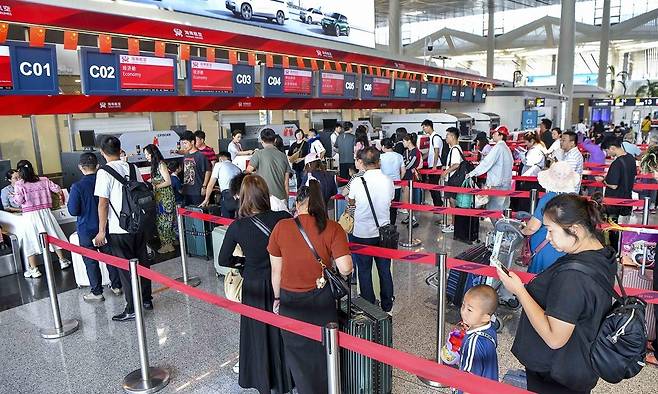 중국 국제공항 [글로벌타임스 캡처. 재판매 및 DB금지]