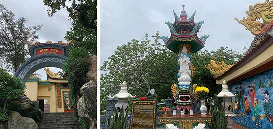 딘까우 사원 입구 전경