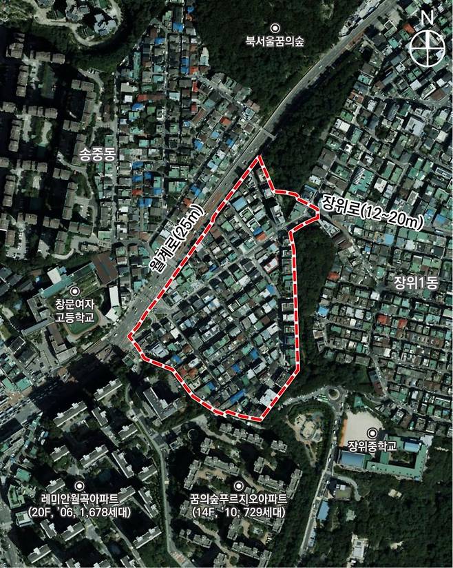 장위12구역 위치도. 성북구 제공.