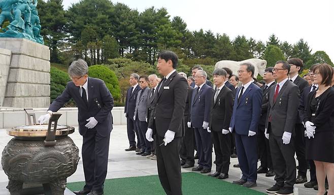 10일 국립대전현충원에서 열린 고 최순달 박사 10주기 추모식. KAIST