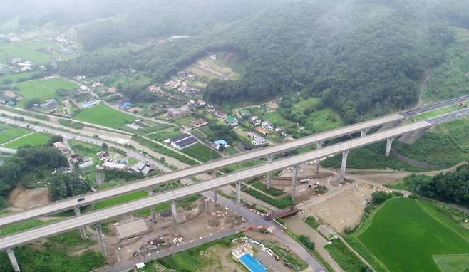 서울-양평 고속도로 예타를 통과한 원안 노선의 종점인 경기도 양평군 양서면 일대 모습. 연합뉴스