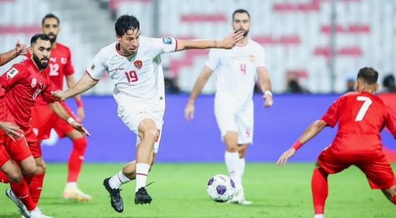 11일(한국시간) 바레인 리파의 바레인 국립경기장에서 열린 2026 국제축구연맹(FIFA) 북중미월드컵 3차 예선 3라운드 바레인과 인도네시아 경기 중. /사진=아시아축구연맹(AFC) 홈페이지 갈무리