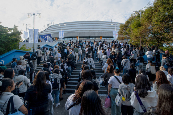 Virtual boy band Plave's fan concert held on Oct. 5 and 6 at the Jamsil Indoor Arena in southern Seoul [VLAST]