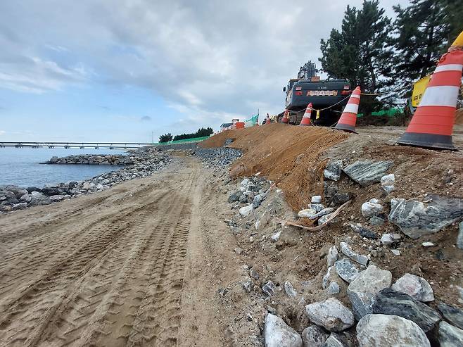 옛 모습을 찾아보기 힘들어진 강릉 안인·하시동 사구 [촬영 류호준]