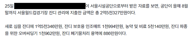 image.png 상암월드컵경기장 축구선수들이 잔디탓하면서 서울시 욕하는 게 어이없는 이유