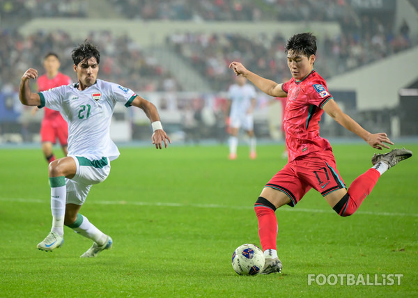 배준호(오른쪽, 대한민국 남자 축구대표팀). 서형권 기자