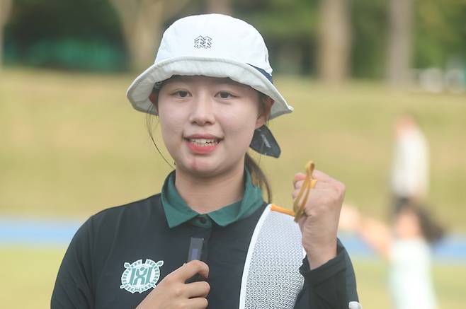 임시현이 전국체전 양궁 여자 대학부 금메달을 차지했다. 사진 | 연합뉴스