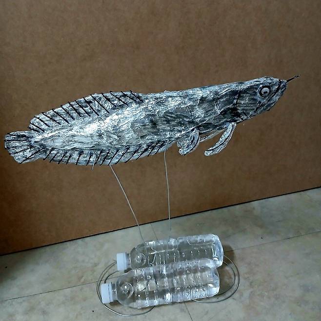 만들기) 은색 아로와나!