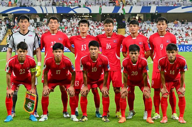 북한 축구대표팀. 사진=AFP 연합뉴스