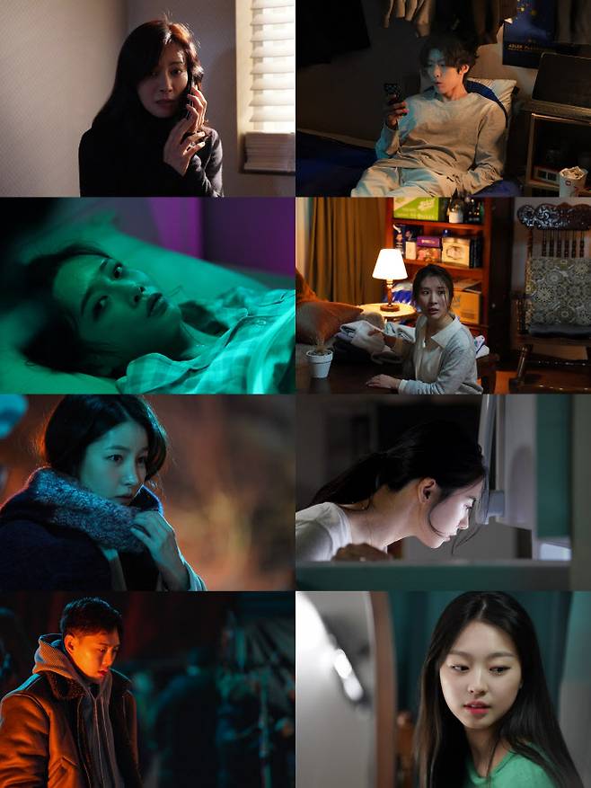 (왼쪽부터 시계방향)‘4분 44초’에 출연하는 배우 장영남, 이성열, 함연지, 임나영, 이수민, 권현빈, 김소원, 지애 스틸.