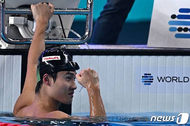 황선우가 전국체전 5관왕을 차지했다.. ⓒ AFP=뉴스1 ⓒ News1 안은나 기자