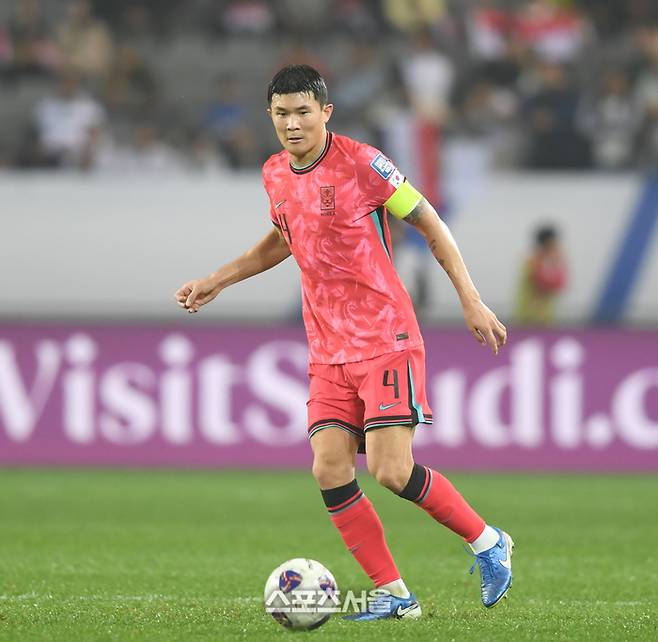 김민재가 15일 용인 미르스타디움에서 열린 2026 FIFA 북중미 월드컵 아시아 3차 예선 이라크와 경기에서 2024. 10. 15. 용인 | 최승섭기자 thunder@sportsseoul.com