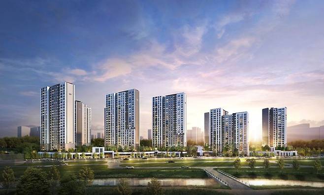 충남 홍성군 내포신도시에 들어설 e편한세상 내포 퍼스트드림 투시도. DL이앤씨 제공