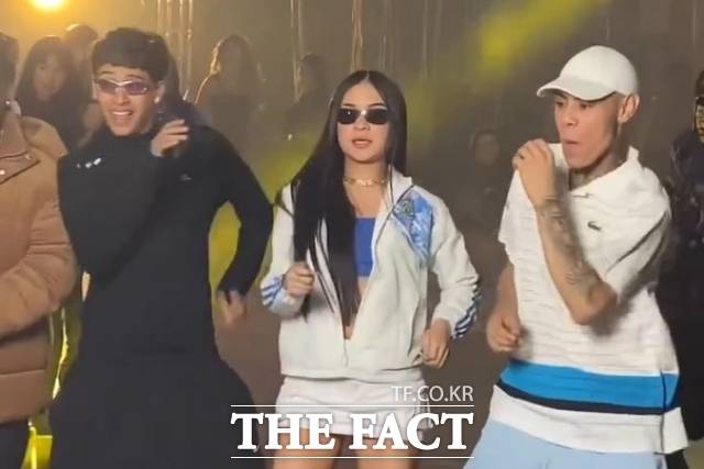 국내에 챌린지 열풍을 불게 한 브라질 DJ 세 사람의 '옴브리뉴 댄스' 원조 영상의 한 장면. 왼쪽부터 DJ Thauan, DJ Marquesa, DJ Arana. /DJ Thauan 인스타그램 캡처