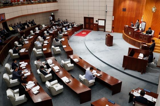 군산시의회 본회의장. 뉴스1