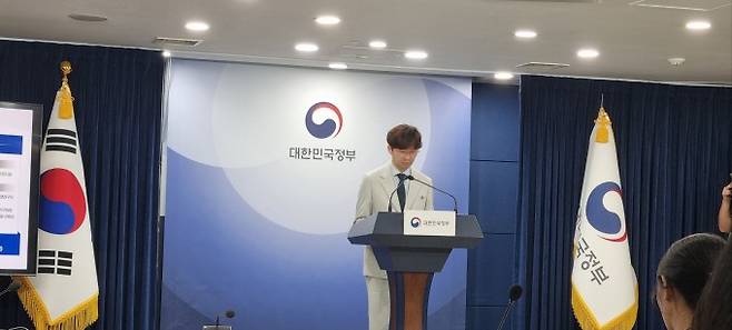 21일 서울세종청사에서 이번 성과에 대해 말하고 있는 조성진 큐어버스 대표. 이채린 기자