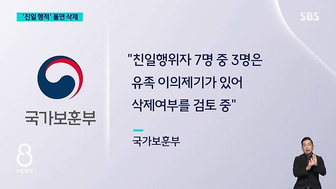 \'친일 행적\' 돌연 삭제…홈페이지 개편 탓?