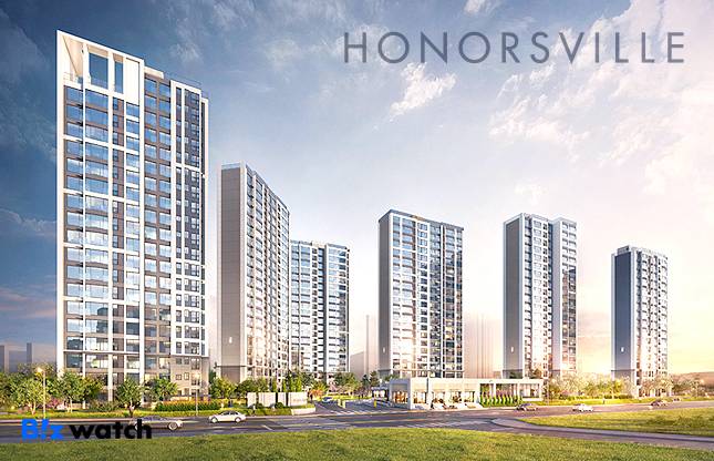 충청남도 천안시 성정동 일원에 건설 중인 아파트 ‘천안역 경남아너스빌 어반하이츠’ 조감도. 우오현 SM그룹 회장의 차녀 우지영씨의 개인회사 HN E&C(옛 태초E&C)가 시행, 삼환기업이 시공을 맡고 있다. 올해 2월부터 분양에 들어갔고, 내년 4월 준공 예정이다.